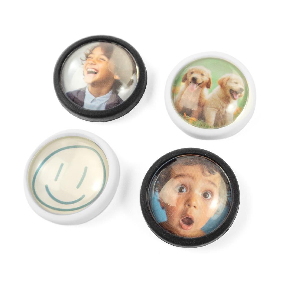 Trendform Magnete DO IT ROUND 4er Set Schwarz/weiss