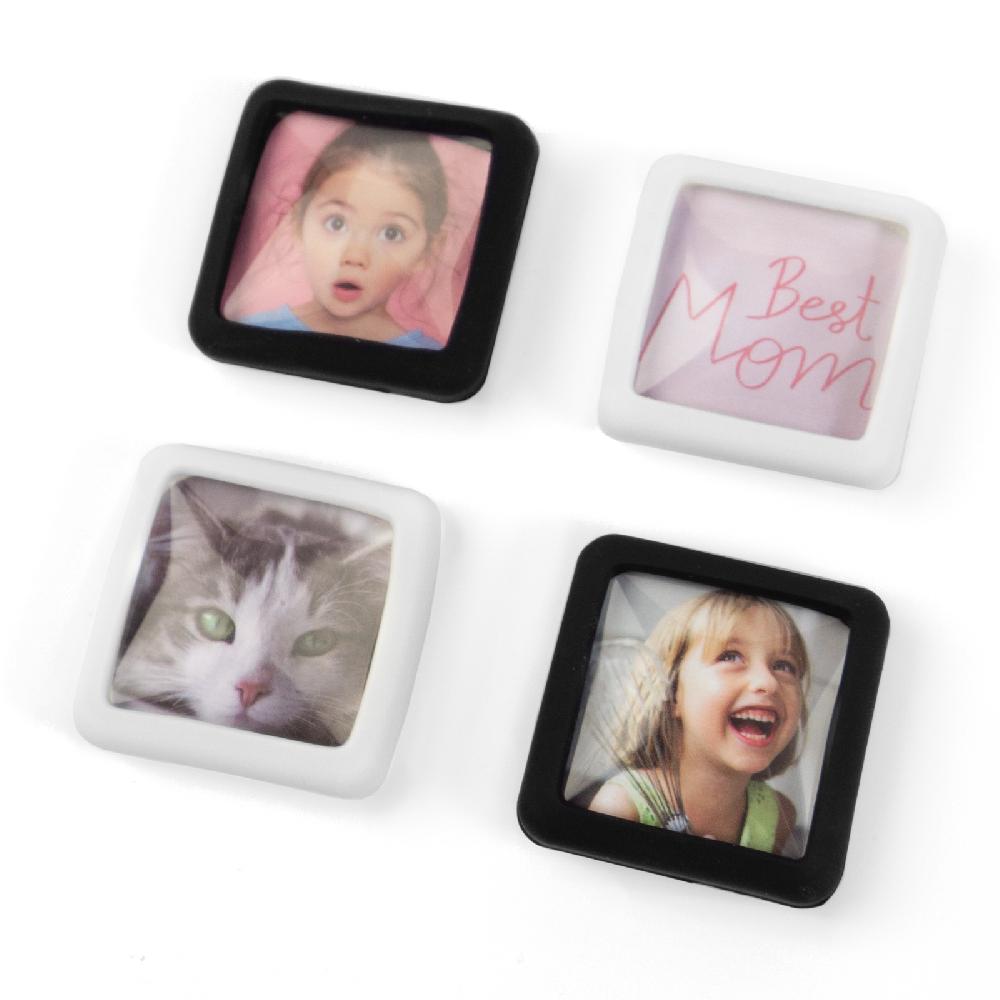 Trendform Magnete DO IT SQUARE 4er Set Schwarz/weiss