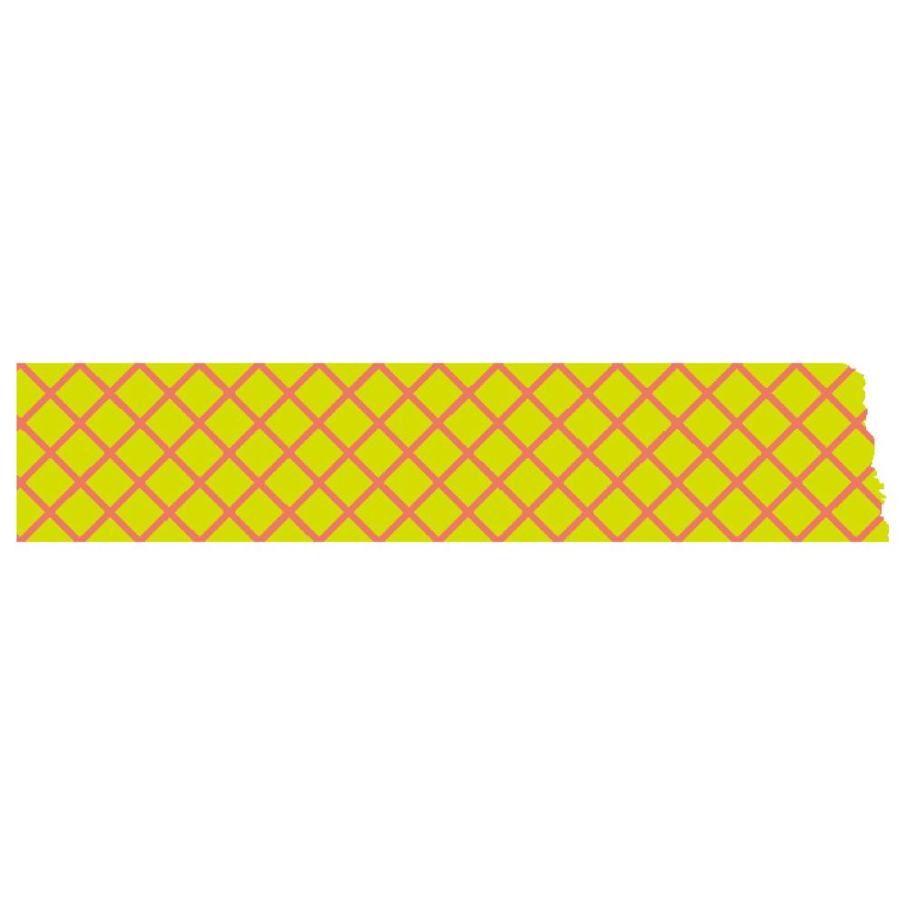 Trendform Masking Tape MASTÉ BASIC Neon Lightgreen/ Checkered