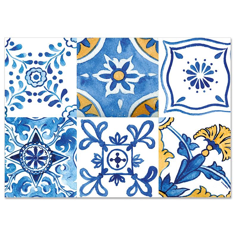 Trendform Papiertischset AZULEJOS 4 Sujets à 12 Blatt