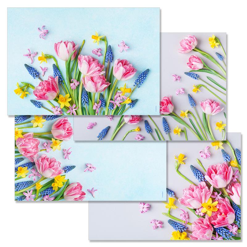trendform Papiertischset BOUQUET 4 Sujets à 12 Blatt