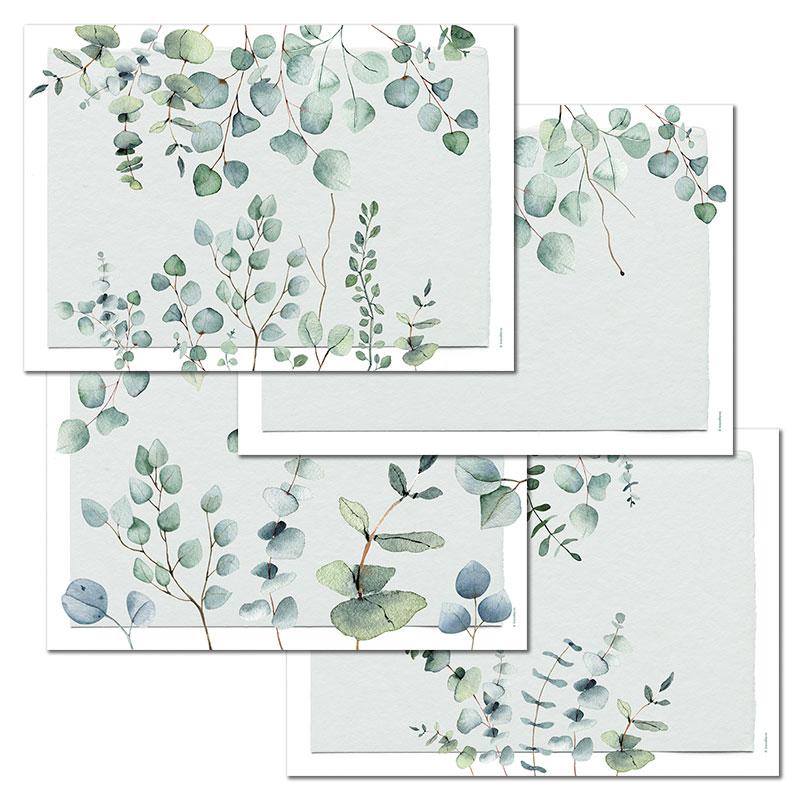Trendform Papiertischset EUCALYPTUS 4 Sujets à 12 Blatt