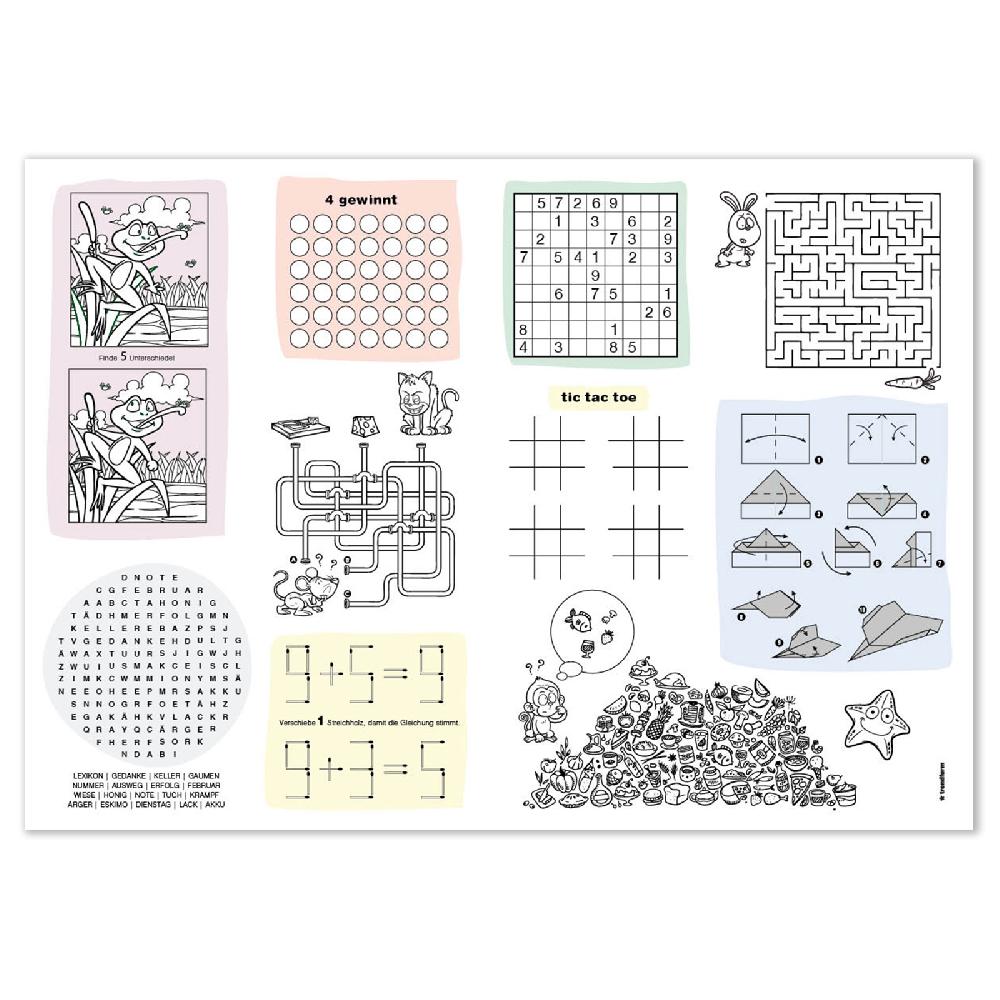 Trendform Papiertischset FAMILY TIME 4 Sujets à 12 Blatt