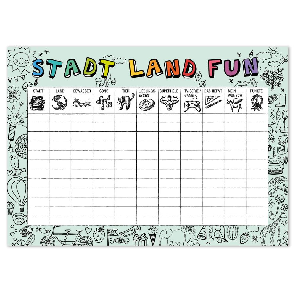 Trendform Papiertischset FAMILY TIME 4 Sujets à 12 Blatt