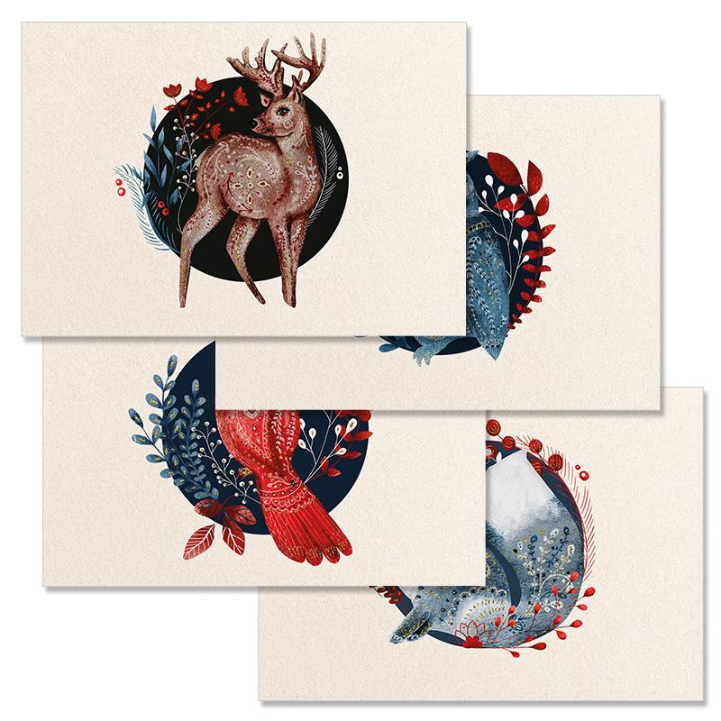 trendform Papiertischset FOREST LIFE 4 Sujets à 12 Blatt