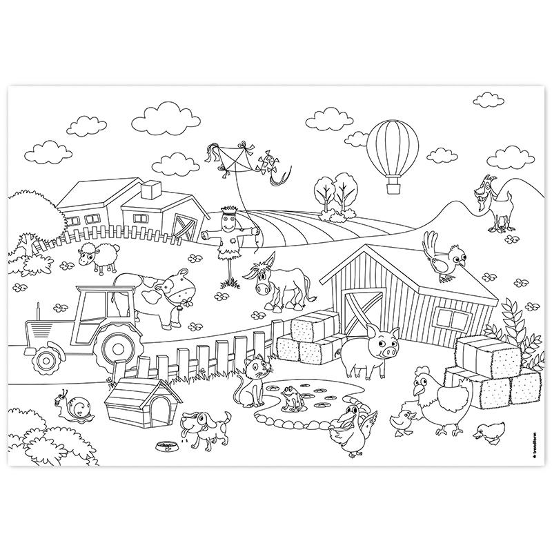 Trendform Papiertischset KIDS FUN - COLOR ME 4 Sujets à 12 Blatt