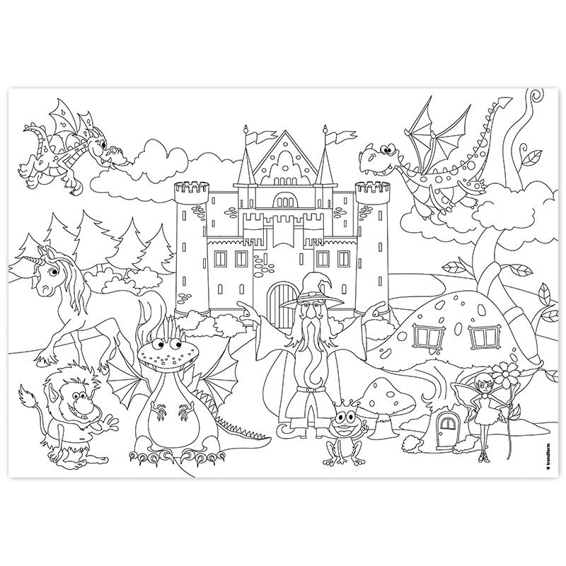 Trendform Papiertischset KIDS FUN - COLOR ME 4 Sujets à 12 Blatt