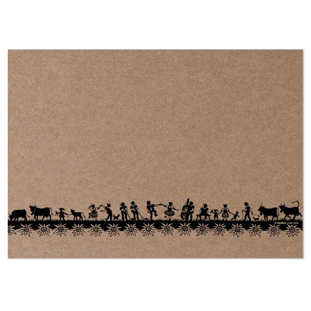 trendform Papiertischset Kraft SWISS TRADITION 8 Block mit 48 Blatt