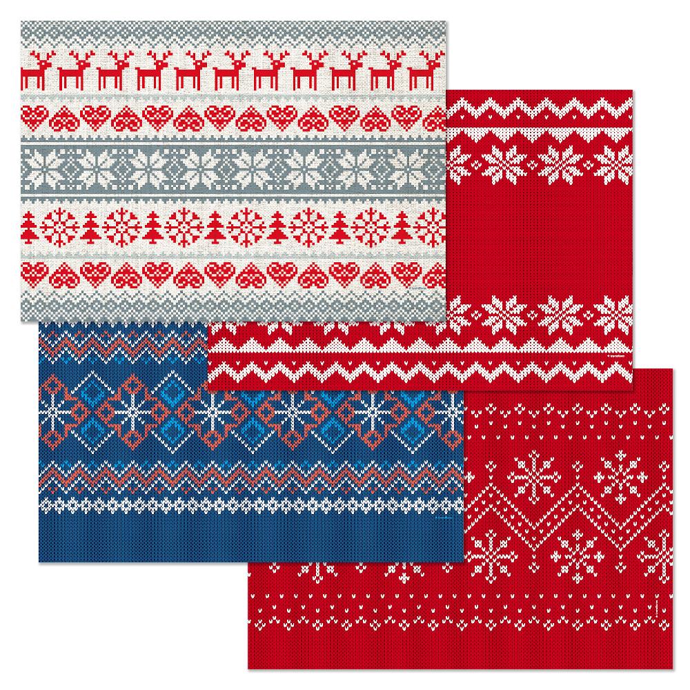 trendform Papiertischset NORDIC CHRISTMAS 4 Sujets à 12 Blatt