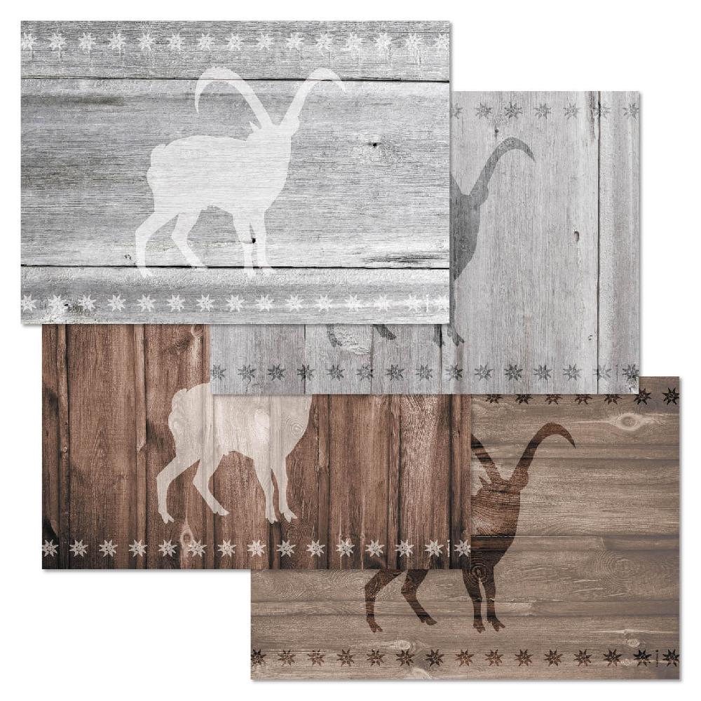 trendform Papiertischset STEINBOCK 4 Sujets à 12 Blatt