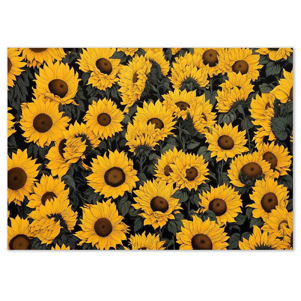 Trendform Papiertischset SUNFLOWERS 4 Sujets à 12 Blatt