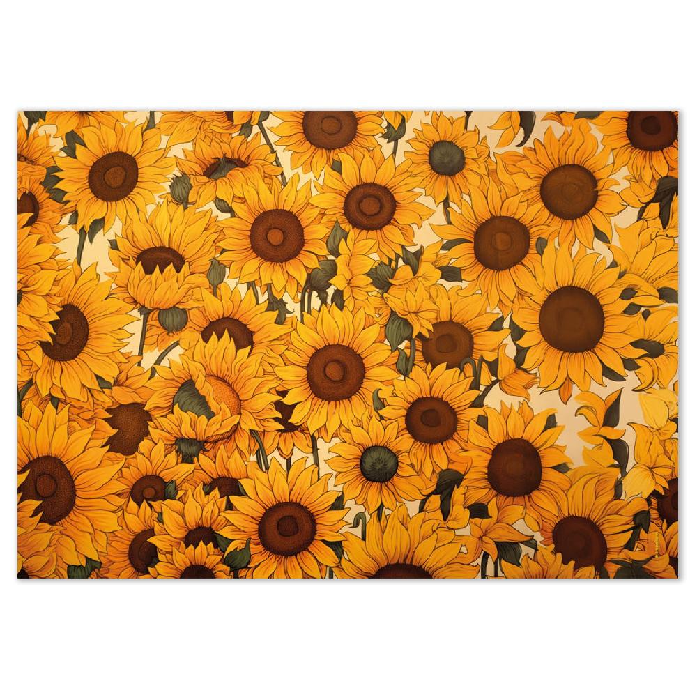 Trendform Papiertischset SUNFLOWERS 4 Sujets à 12 Blatt