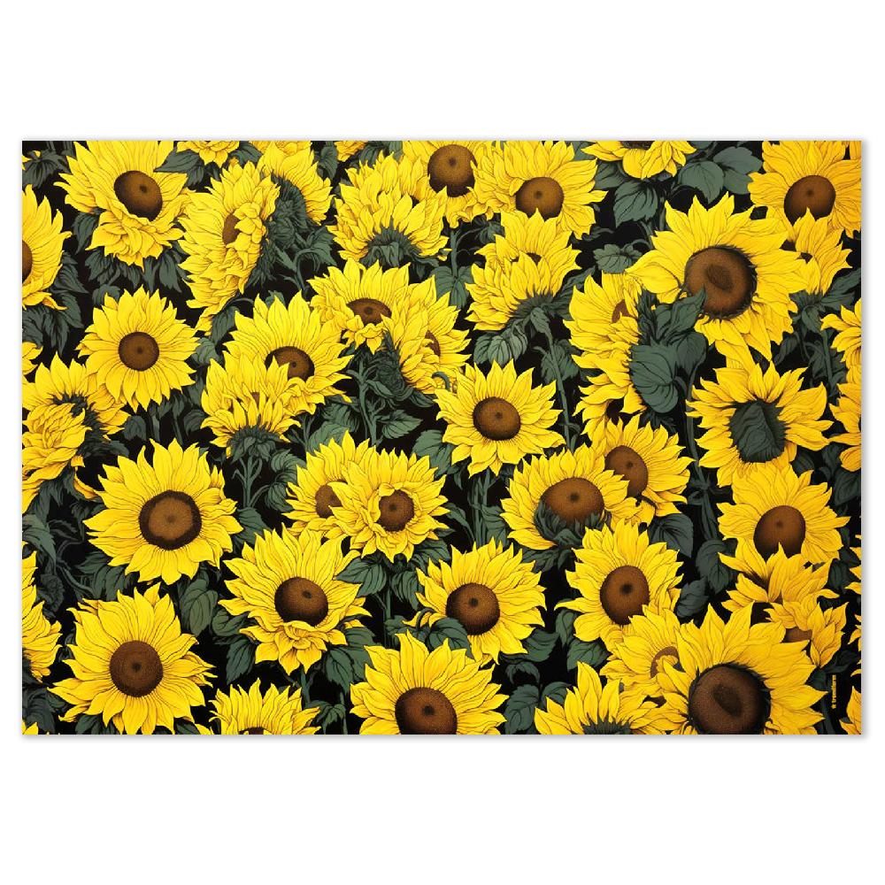 Trendform Papiertischset SUNFLOWERS 4 Sujets à 12 Blatt