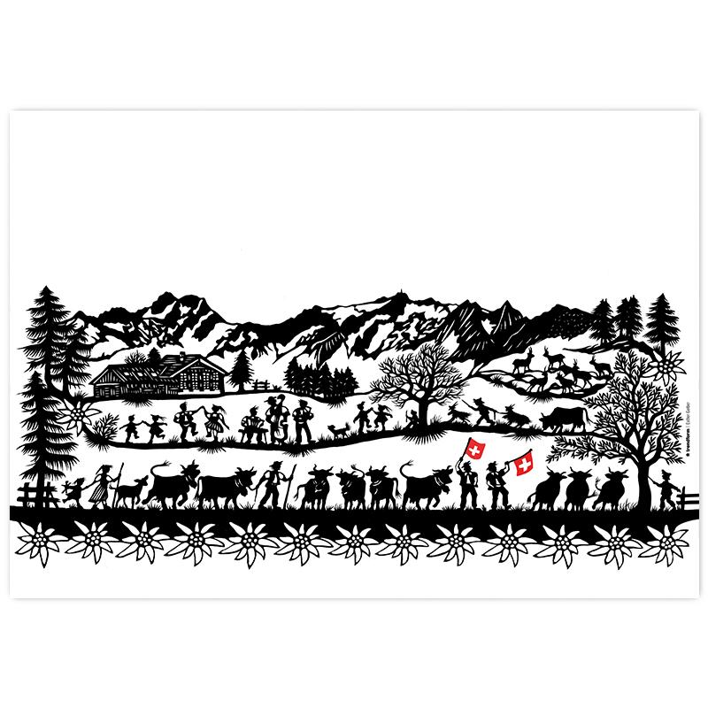 Trendform Papiertischset SWISS TRADITION 1 4 Sujets à 12 Blatt