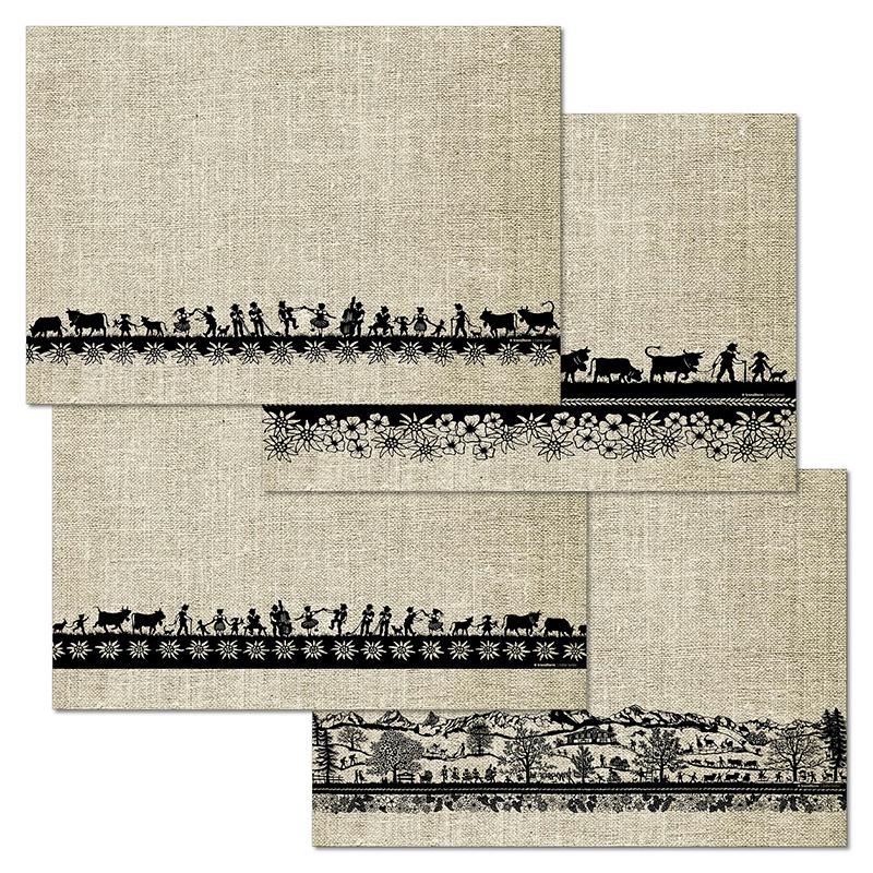 trendform Papiertischset SWISS TRADITION 3 4 Sujets à 12 Blatt