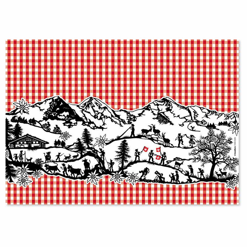 Trendform Papiertischset SWISS TRADITION 5 4 Sujets à 12 Blatt