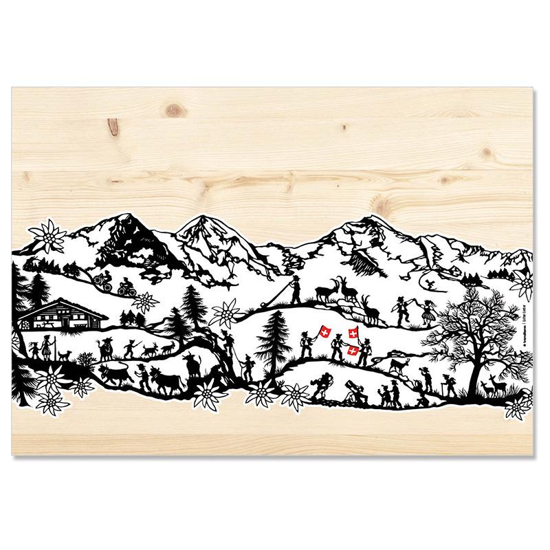 Trendform Papiertischset SWISS TRADITION 7 4 Sujets à 12 Blatt