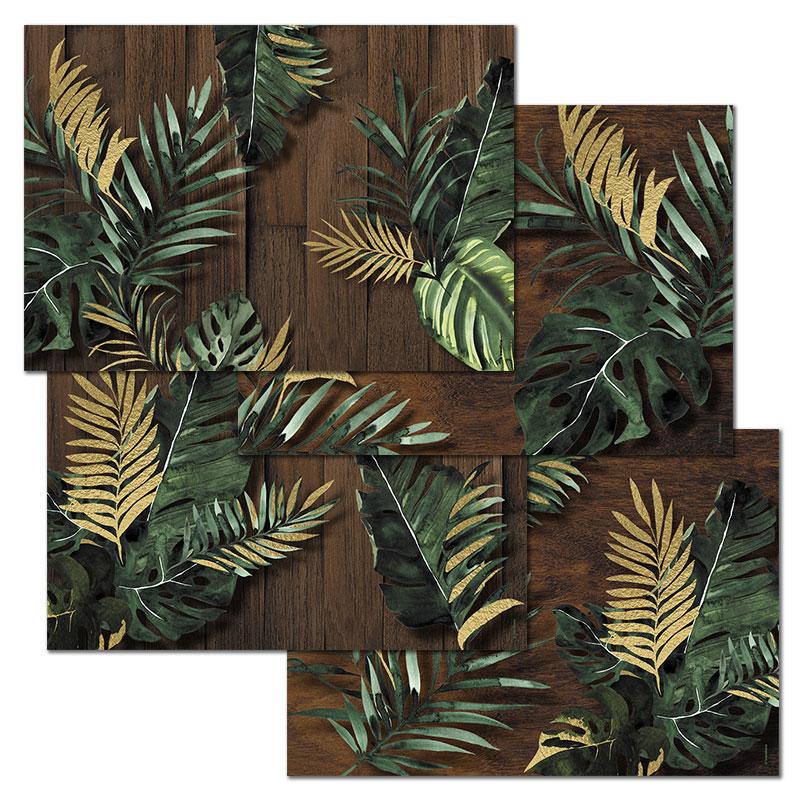 trendform Papiertischset TROPICAL GOLD 4 Sujets à 12 Blatt