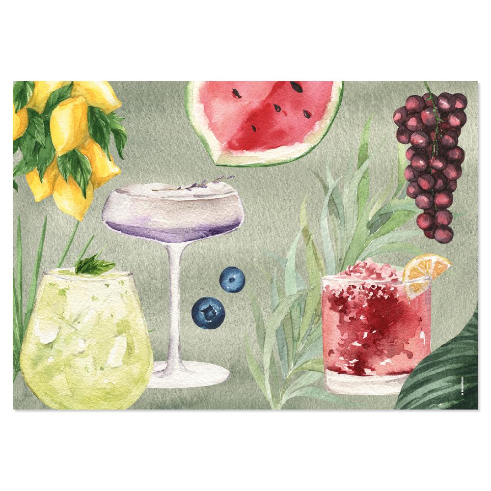 Trendform Papiertischset TROPICANA 4 Sujets à 12 Blatt