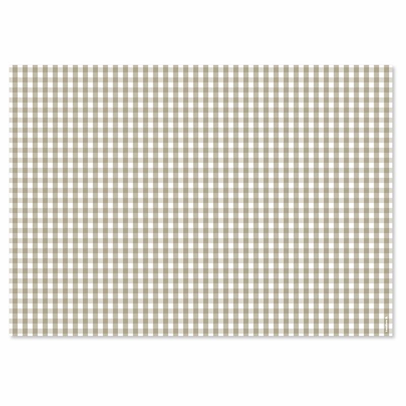 trendform Papiertischset VICHY beige Block mit 50 Blatt