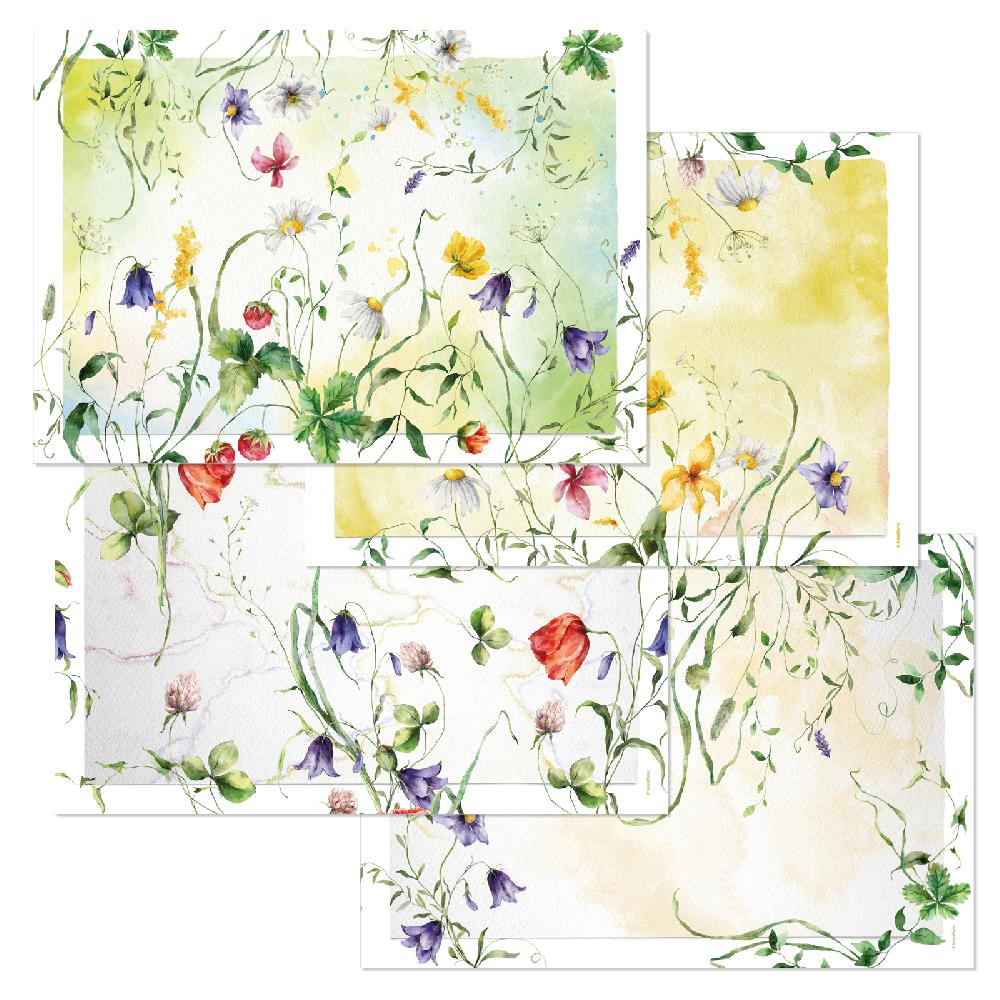 trendform Papiertischset WILD FLOWER 4 Sujets à 12 Blatt