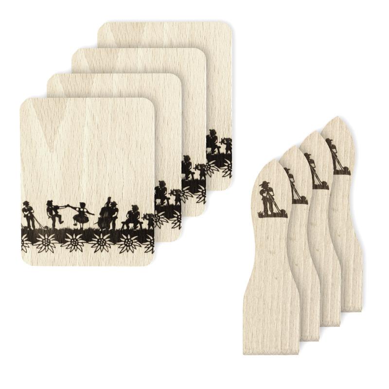 Trendform Raclette Untersetzer/Schaber SWISS TRADITION 2 4er Set