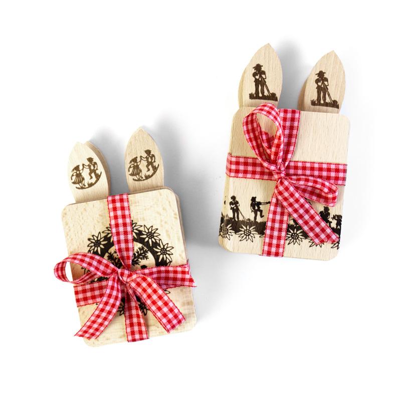 Trendform Raclette Untersetzer/Schaber SWISS TRADITION 2 4er Set