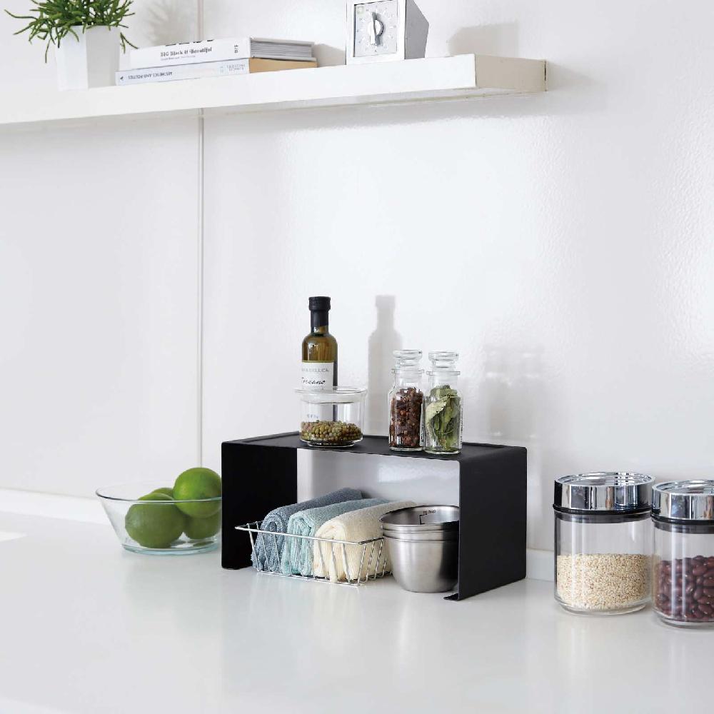 Trendform Schmales Stapelbares Küchenregal TOWER Schwarz