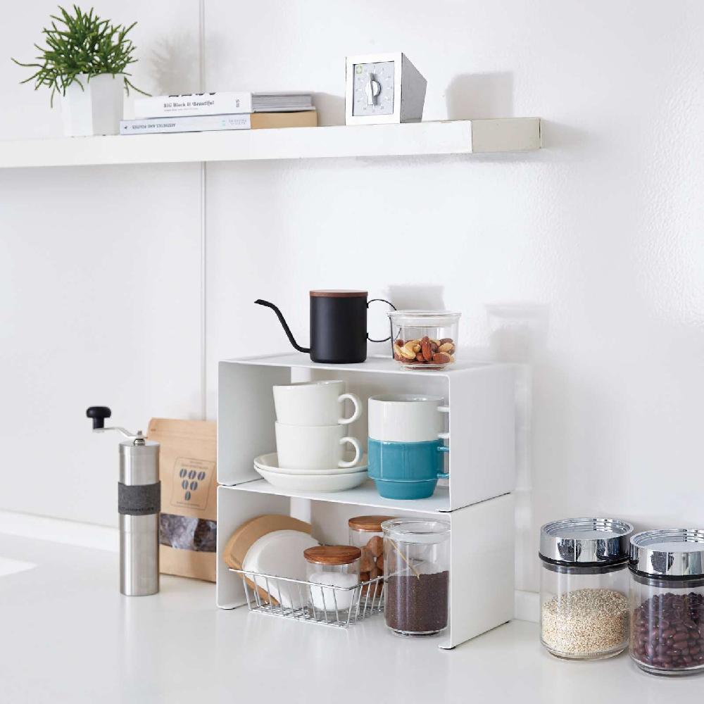 Trendform Schmales Stapelbares Küchenregal TOWER Weiss