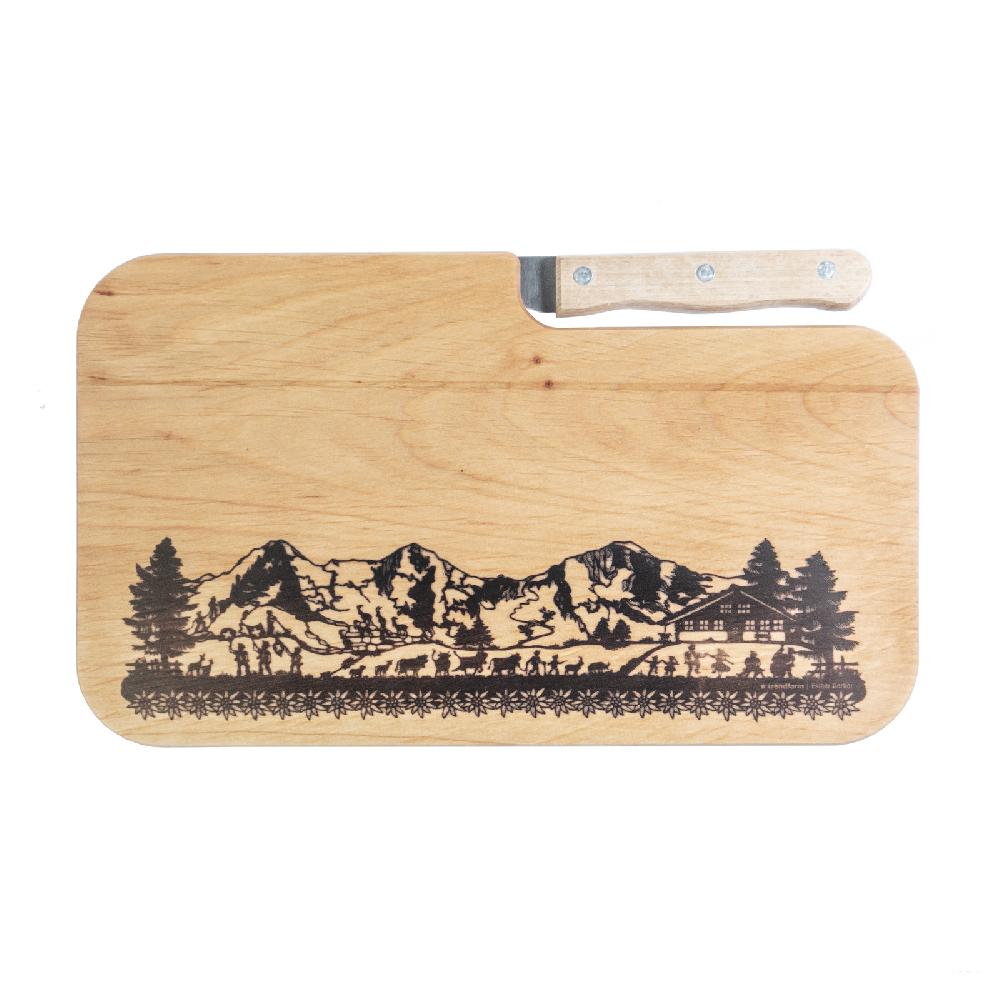 Trendform Schneidebrett SWISS TRADITION 2 Inkl. Messer