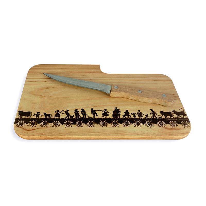 Trendform Schneidebrett SWISS TRADITION Inkl. Messer