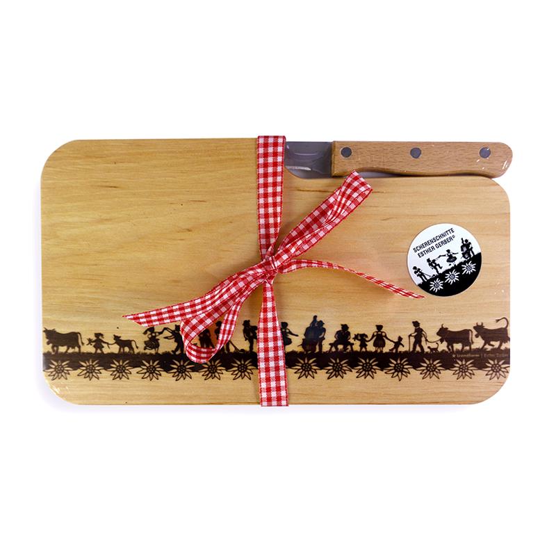 Trendform Schneidebrett SWISS TRADITION Inkl. Messer