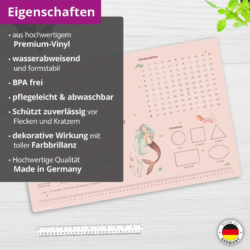 Trendform Schreibunterlage MEERJUNGFRAU ABC + Einmaleins