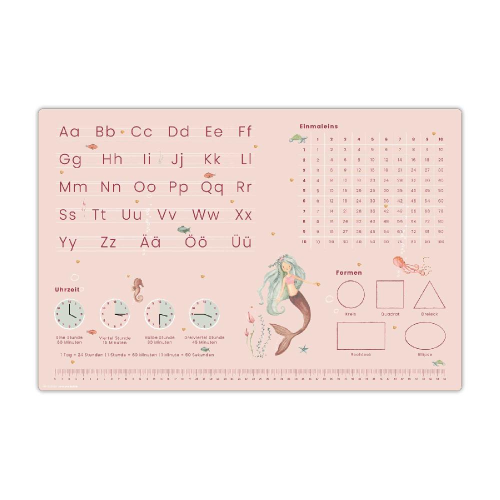 trendform Schreibunterlage MEERJUNGFRAU ABC + Einmaleins