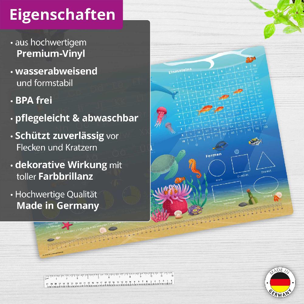 Trendform Schreibunterlage UNTERWASSER ABC + Einmaleins