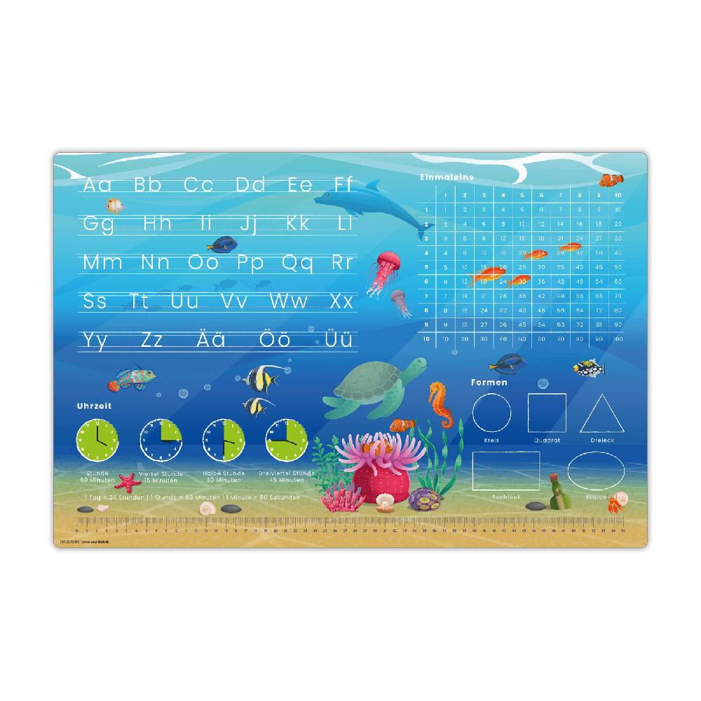 trendform Schreibunterlage UNTERWASSER ABC + Einmaleins
