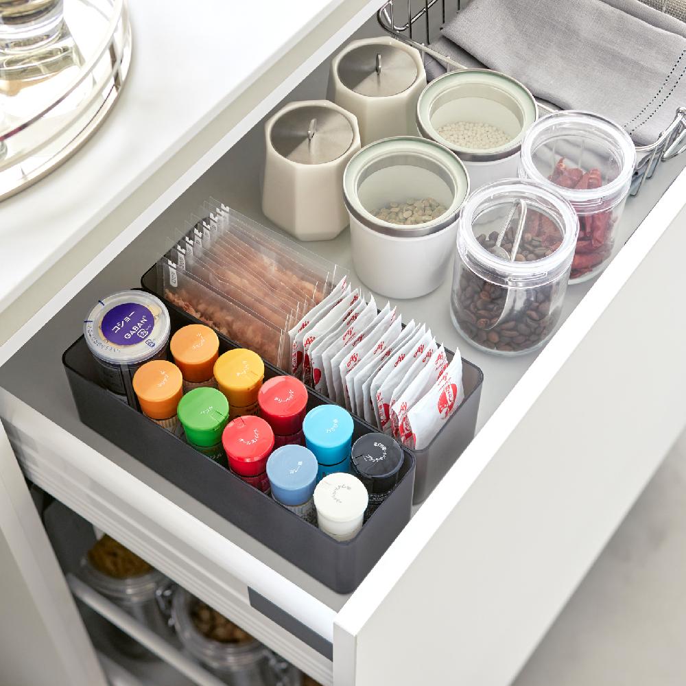 Trendform Schubladen Organizer L DEEP TOWER Schwarz 2er Set