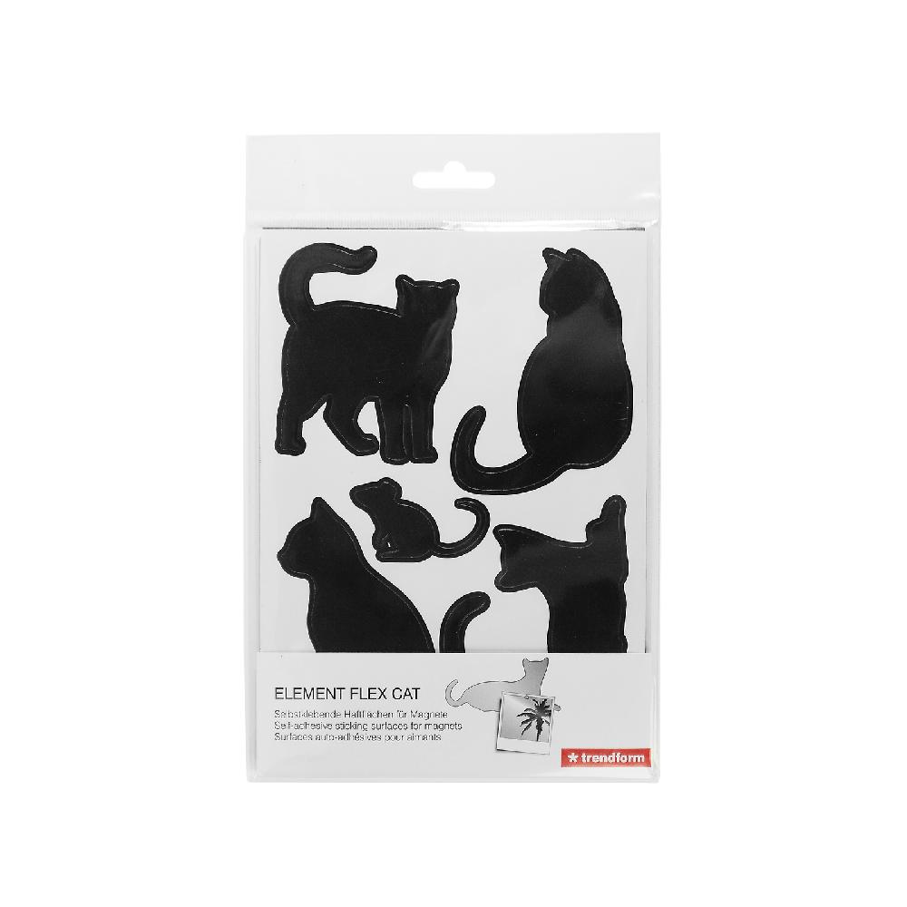 Trendform Selbstklebende Haftflächen ELEMENT FLEX CAT Für Magnete 5er Set Schwarz