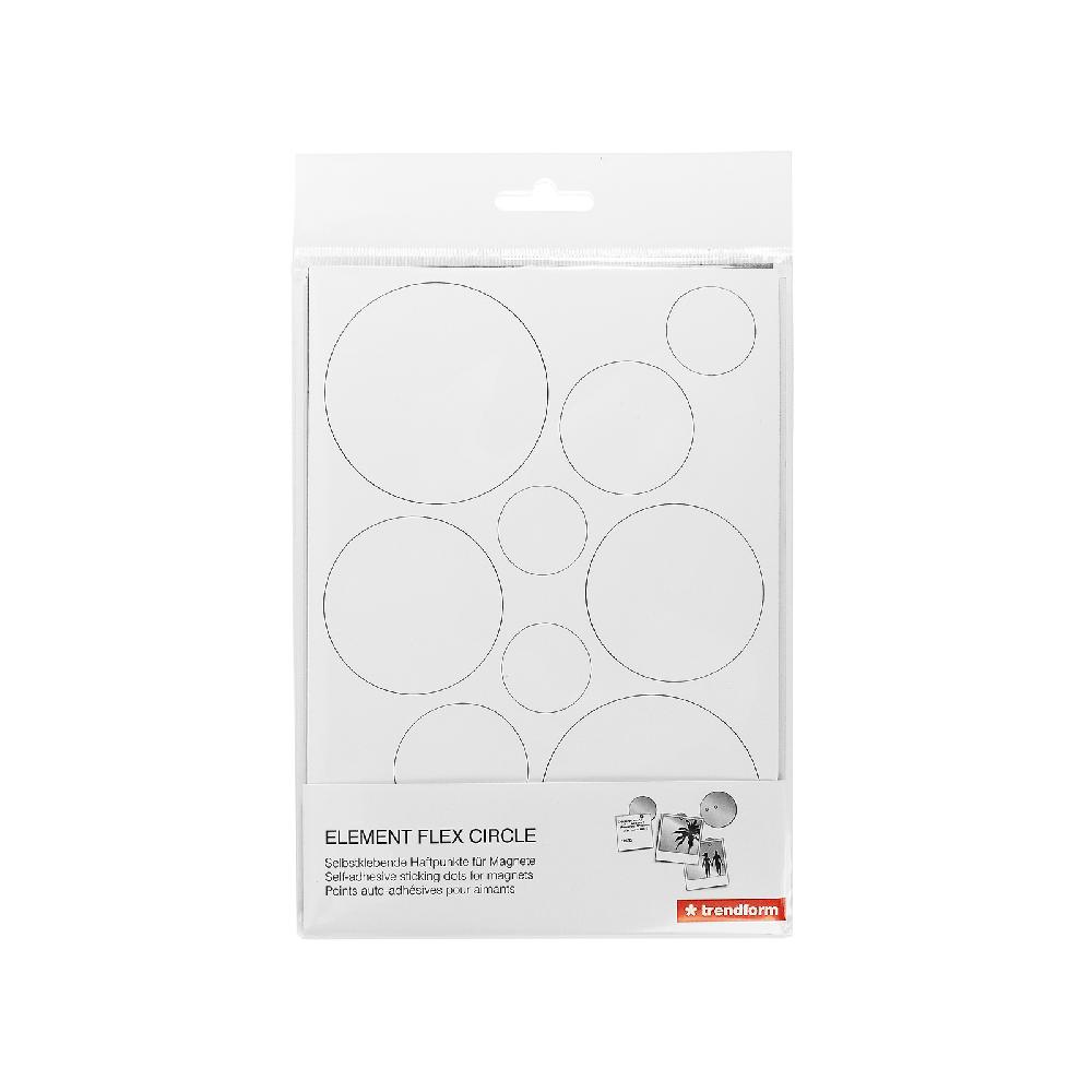 Trendform Selbstklebende Haftpunkte ELEMENT FLEX CIRCLE Für Magnete 10er Set Weiss