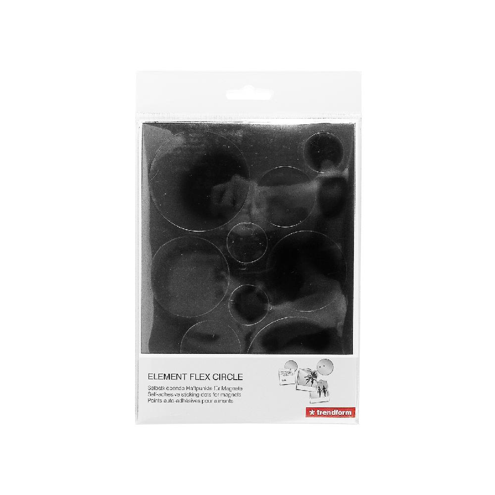 Trendform Selbstklebende Haftpunkte ELEMENT FLEX CIRCLE Für Magnete 10er Set Schwarz