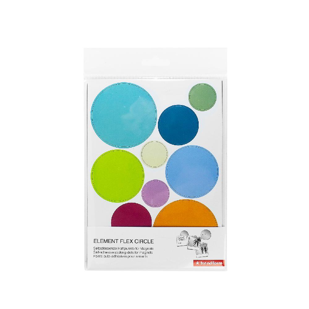 Trendform Selbstklebende Haftpunkte ELEMENT FLEX CIRCLE Für Magnete 10er Set Multicolor