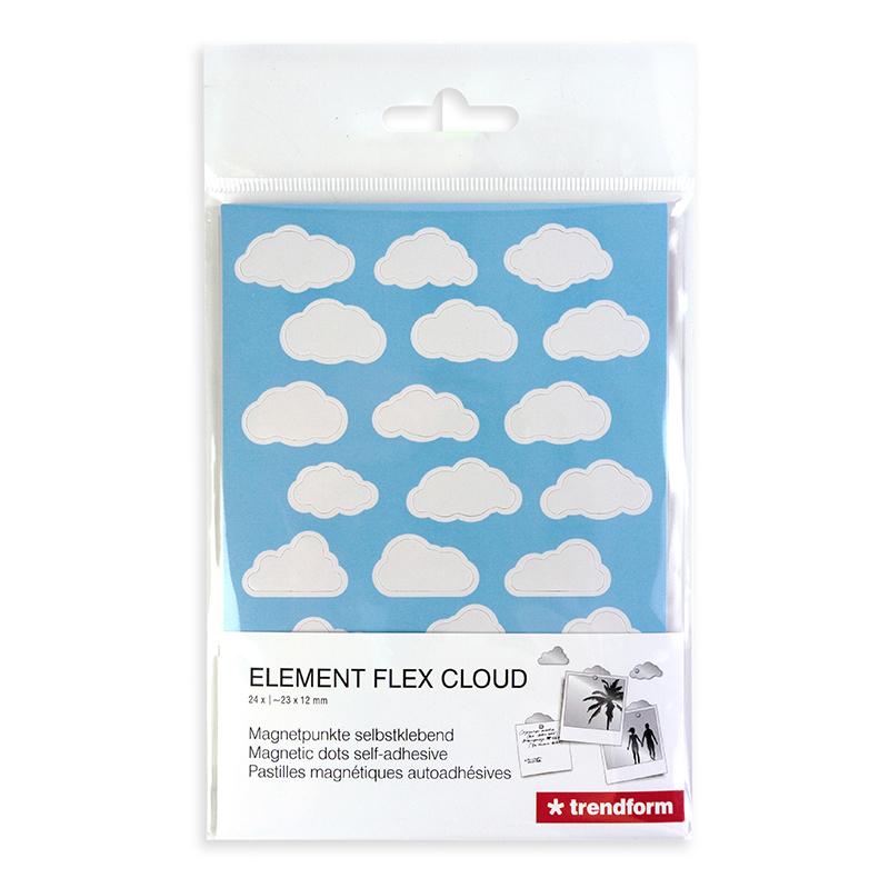 Trendform Selbstklebende Haftpunkte ELEMENT FLEX CLOUD Für Magnete 24er Set Weiss