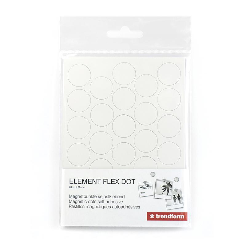 Trendform Selbstklebende Haftpunkte ELEMENT FLEX DOT Für Magnete 28er Set Weiss