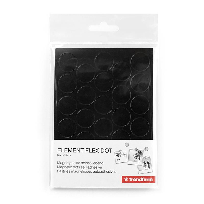 Trendform Selbstklebende Haftpunkte ELEMENT FLEX DOT Für Magnete 28er Set Schwarz
