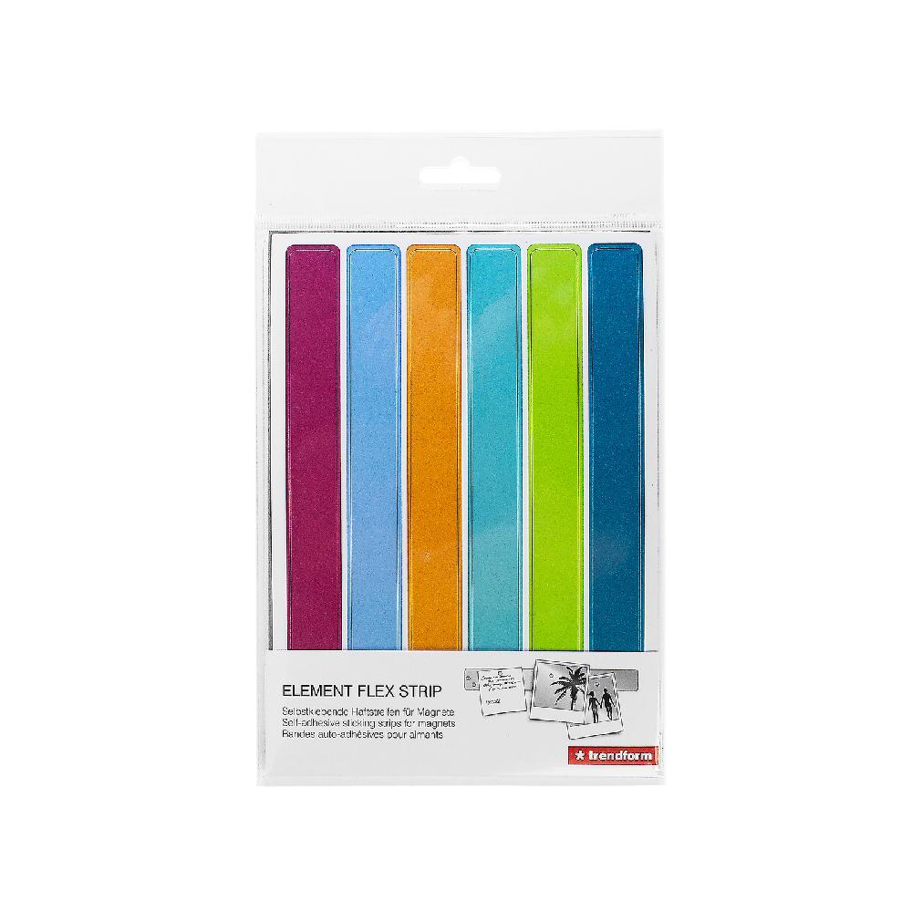Trendform Selbstklebende Haftstreifen ELEMENT FLEX STRIP Für Magnete 6er Set Multicolor