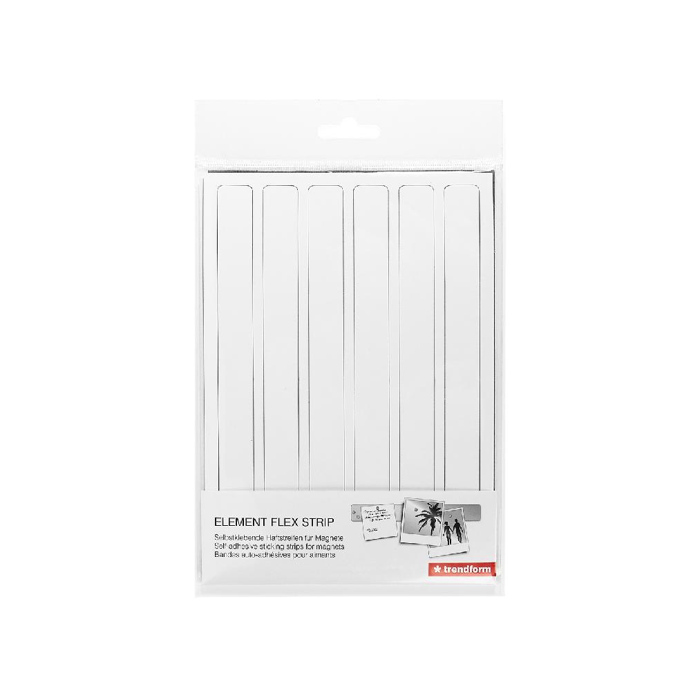 Trendform Selbstklebende Haftstreifen ELEMENT FLEX STRIP Für Magnete 6er Set Weiss