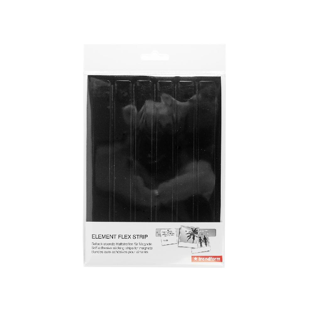 Trendform Selbstklebende Haftstreifen ELEMENT FLEX STRIP Für Magnete 6er Set Schwarz