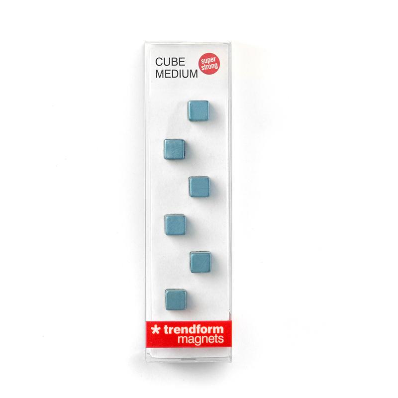 Trendform Superstrong Magnets CUBE MEDIUM 6er Set Blau