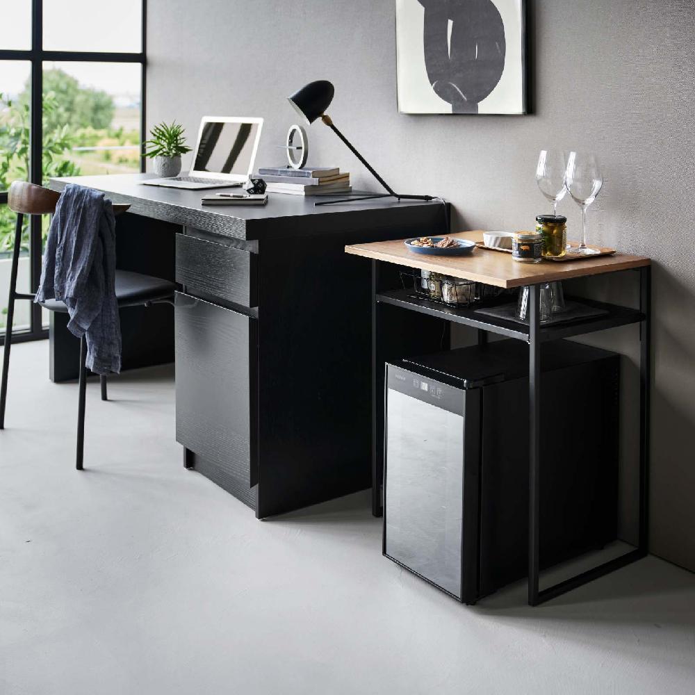 Trendform Tisch Mit Holzablage/Ausziehplatte TOWER Schwarz