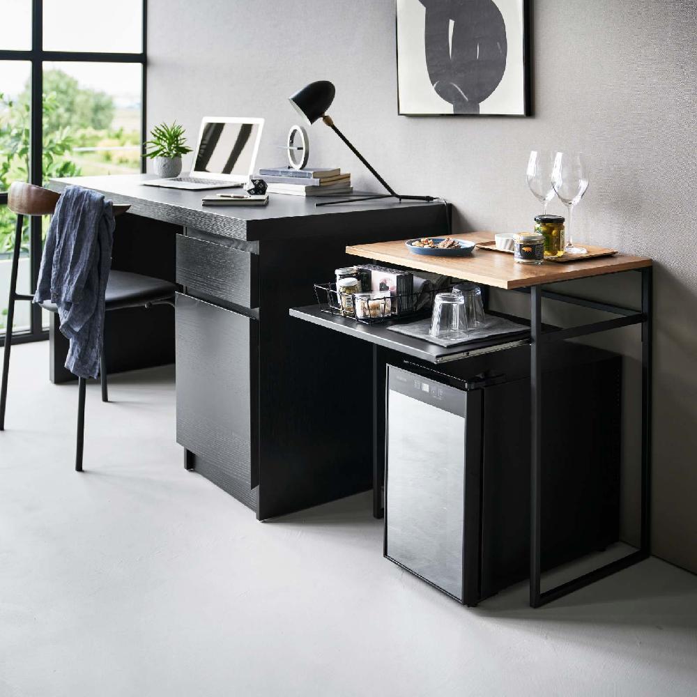 Trendform Tisch Mit Holzablage/Ausziehplatte TOWER Schwarz